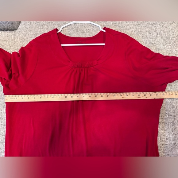 Coldwater Creek Red Women’s Plus Long Sleeve Crew Neck T-Shirt Sz 3X - Picture 7 of 8